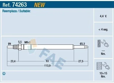 Автозапчасть FAE 74263