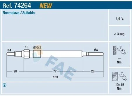 Автозапчасть FAE 74264