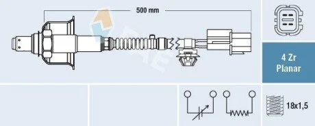 SONDA LAMBDA SZEROKOPASMOWA FAE 77712