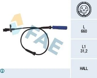 Датчик швидкості обертання колеса FAE 78045