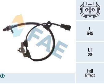 Датчик ABS FAE 78496 (фото 1)