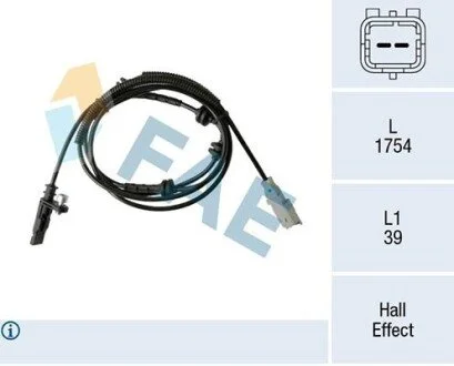 Датчик ABS (задній) Citroen C6/Peugeot 407 04-10 FAE 78517