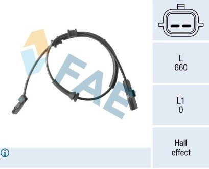 Sensor, wheel speed FAE 78569