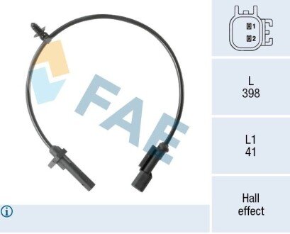 Sensor, wheel speed FAE 78570