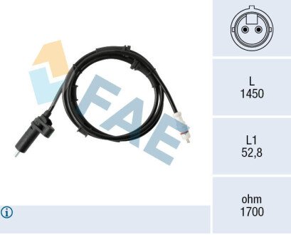 Sensor, wheel speed FAE 78577