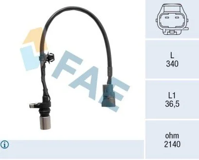 Sensor, crankshaft pulse FAE 79534 (фото 1)