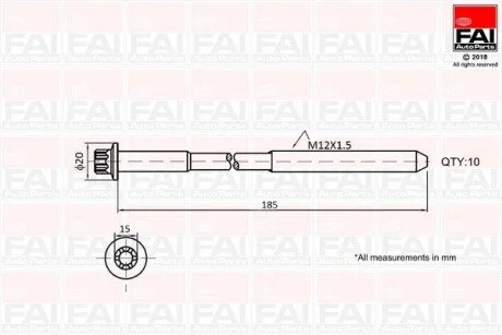 К-кт болтов SANTA FE II (CM) 06- 2.2 CRDI FAI B2129