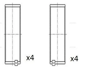 Вкладиші шатунні BMW 1/2/3/4/5/6/7/X1/X3/X4/X5/X6 (N47/N57) 2.0/3.0D 06- (STD) FAI BB2027STD