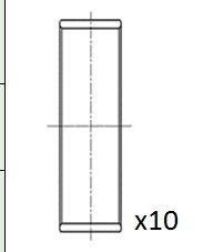 Вкладиші шатунні VW Crafter/T5 2.5 TDI 03-11 (+0.25) FAI BB2073025