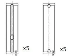 PANEWKI WAŁU KORBOWEGO AUDI VW FAI BM1034025