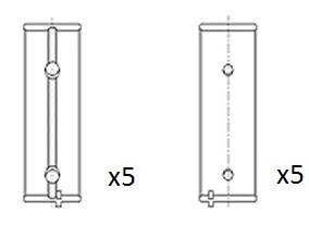 Вкладиші коренні Citroen Berlingo, C2, C3, Saxo, Xsara, Zx Peugeot 106, 206, 207, 306, 307, 1007, Partner 1.0-1.4 08.91- FAI BM1042STD