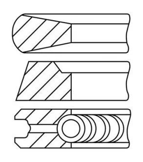 Кільця поршневі Hyundai Santa Fe 2.2 CRDi 06-12 (87.00mm/STD) (2.5-2.0-3.0) FAI PR27000