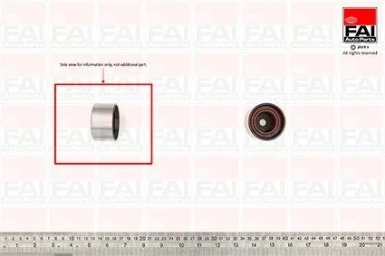 54x10x29 Ролик паска приводного Alfa R/Fiat/Lancia 2.0 20V, FAI T9380 (фото 1)