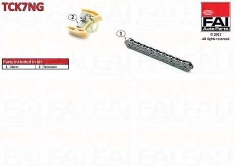 К-кт ланцюг+натяжник Ford Focus II, Citroen Berlingo, Ford Focus C-MAX 1.6-2.0 HDI 16V FAI TCK7NG
