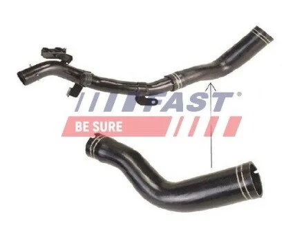 Патрубок интеркуллера левая нижняя Fiat Doblo 1.3JTD (00-) (05-) FAST FT61719