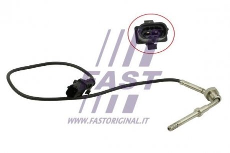 Датчик температуры выпускных газов Fiat Fiorino 1.3D 07-/Qubo 1.3D 08- FAST FT80234 (фото 1)