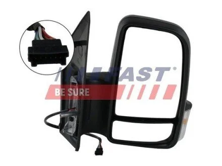 Зеркало электр. короткое прав. Mercedes Sprinter 906 (06-) с подогревом 6 PIN (F FAST FT88338