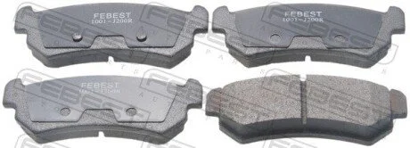 КОЛОДКИ ТОРМОЗНЫЕ ЗАДНИЕ (CHEVROLET LACETTI/OPTRA (J200) 2003-2008) FEBEST 1001-J200R