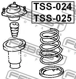 Опора заднього амортизатора FEBEST TSS-025