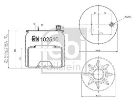 Пневмоподушка FEBI BILSTEIN 102510