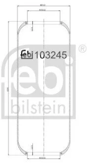 Пневмоподушка підвіски кабіни задн IVECO EUROSTAR 01.93-02.02 FEBI BILSTEIN 103245