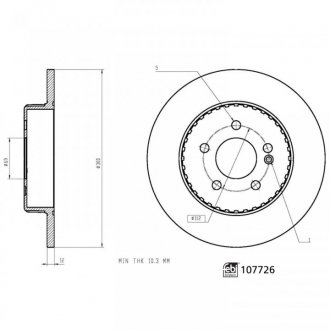 Гальмівний диск FEBI BILSTEIN 107726