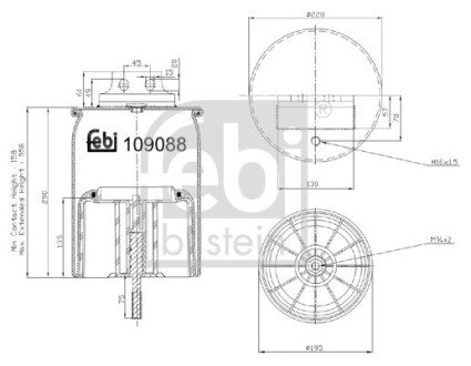 Пневмоподушка FEBI BILSTEIN 109088