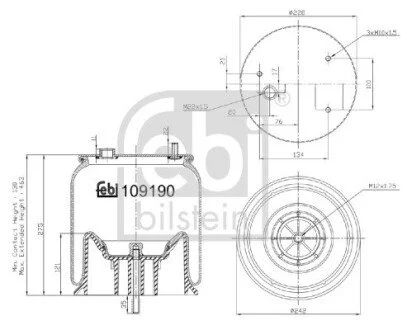 Пневмоподушка FEBI BILSTEIN 109190