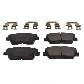 Комплект гальмівних колодок задн, HYUNDAI EQUUS / CENTENNIAL, GENESIS, GRAND SANTA FÉ, SANTA FÉ II, SANTA FÉ III, SANTA FÉ III/SUV, SANTA FÉ II/SUV, KIA QUORIS I, SORENTO II 2.0-5.0 03.06- FEBI BILSTEIN 116284