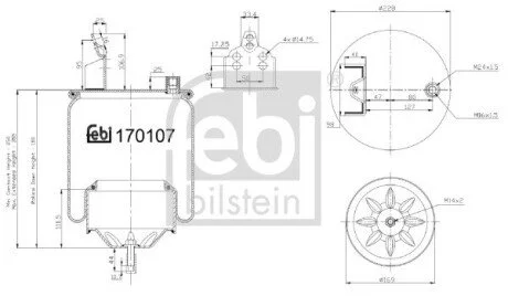 Пневмоподушка FEBI BILSTEIN 170107