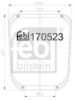 Пневмоподушка IVECO EUROSTAR, EUROTECH MH, EUROTECH MP, STRALIS I, STRALIS II, S-WAY 01.92- FEBI BILSTEIN 170523