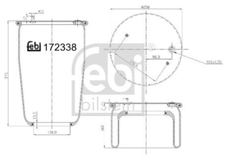 Пневмоподушка підвіски TRUCK Volvo Lkw FEBI BILSTEIN 172338