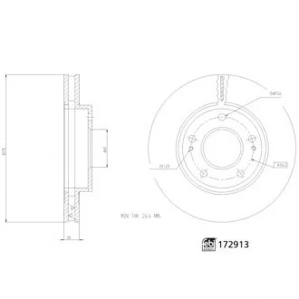 Гальмівний диск FEBI BILSTEIN 172913