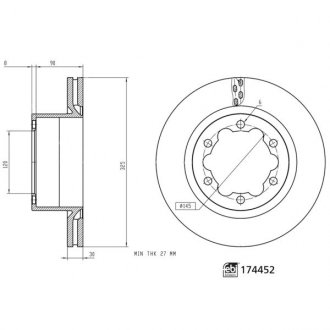 Тормозной диск FEBI BILSTEIN 174452 (фото 1)