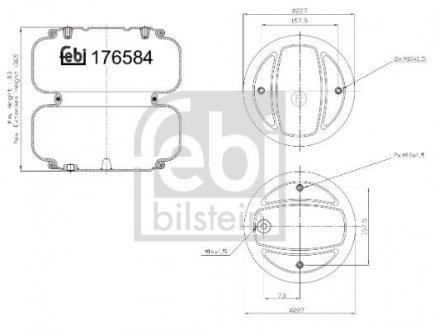 Пневмоподушка FEBI BILSTEIN 176581 (фото 1)