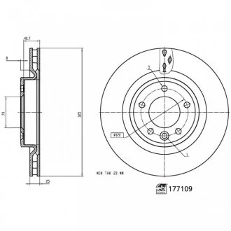 Гальмівний диск FEBI BILSTEIN 177109