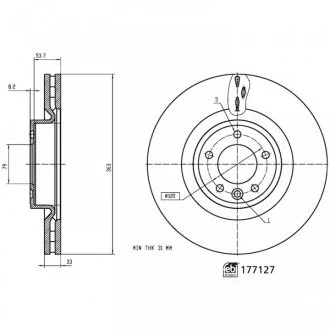 Гальмівний диск FEBI BILSTEIN 177127