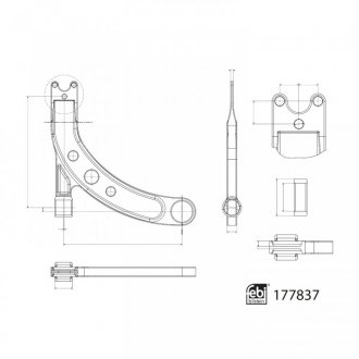 Важіль підвіски передній FEBI BILSTEIN 177837