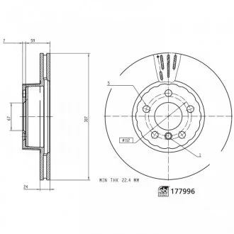 Гальмівний диск FEBI BILSTEIN 177996