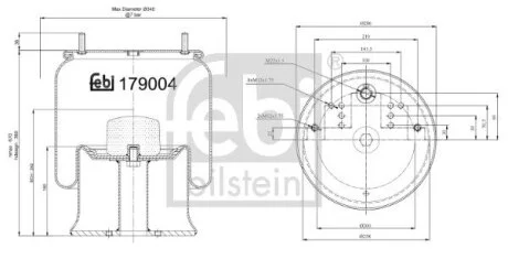 Пневмоподушка FEBI BILSTEIN 179004