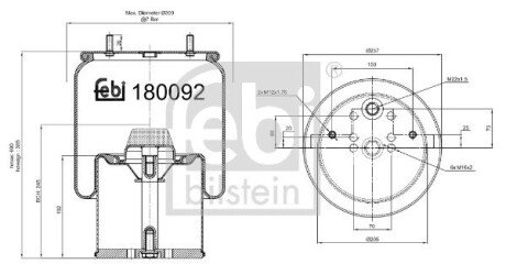 Пневмоподушка FEBI BILSTEIN 180092