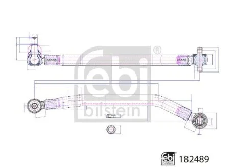 Тяга управління передн DAF CF, XF 106, XF II, XG, XG+ 10.12- FEBI BILSTEIN 182489