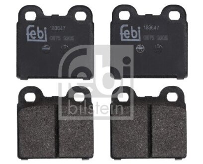 Комплект гальмівних колодок передн, VW GARBUS 1.3/1.5/1.6 01.66-07.03 FEBI BILSTEIN 183647