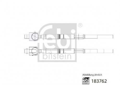 Тяга рульова з гайкою FEBI BILSTEIN 183762