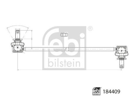 Тяга стабілізатора (переднього) Lexus UX/Toyota Corolla/Prius 15- FEBI BILSTEIN 184409