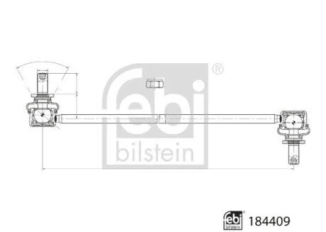Тяга стабілізатора (переднього) Lexus UX/Toyota Corolla/Prius 15- FEBI BILSTEIN 184409