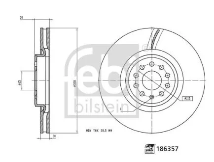 Фото автозапчасть FEBI BILSTEIN 186357 Автозапчасть FEBI BILSTEIN 186357