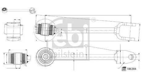 Тяга стабілізатора FEBI BILSTEIN 186384