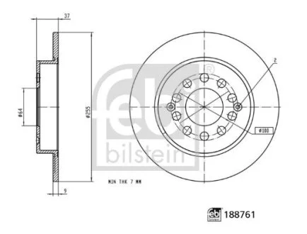 Фото автозапчасть FEBI BILSTEIN 188761 Автозапчасть FEBI BILSTEIN 188761