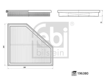 Фільтр повітряний BMW FEBI BILSTEIN 196380